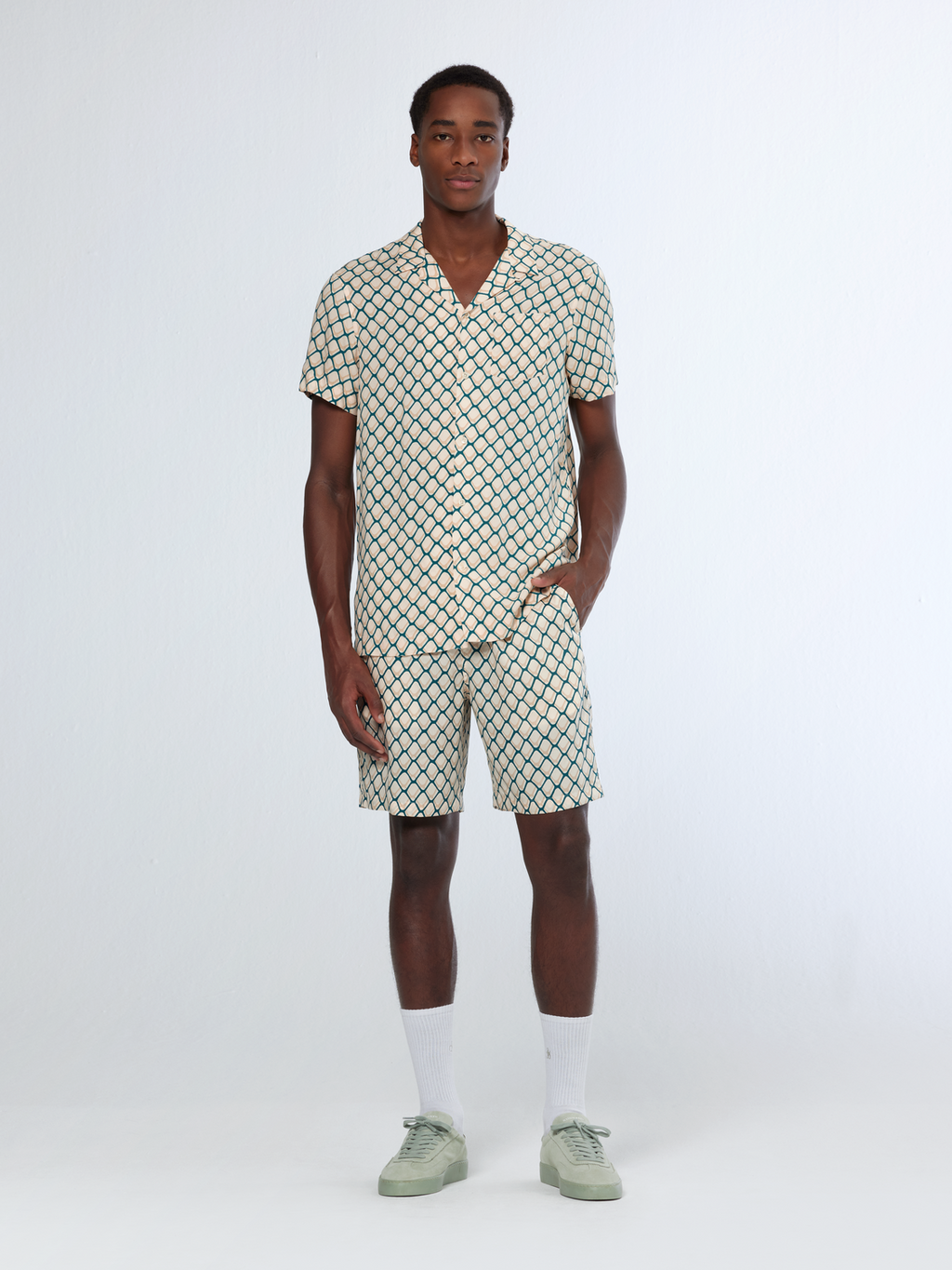 Fave Tennis Printed Relaxed Fit Bermuda Short