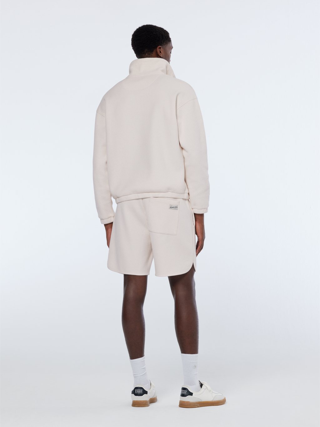 Relaxed Fit Sporty Waffle Bermuda Short