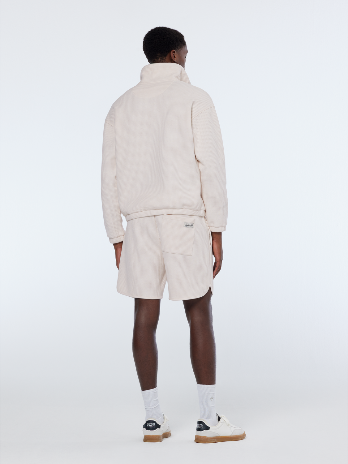 Relaxed Fit Sporty Waffle Bermuda Short