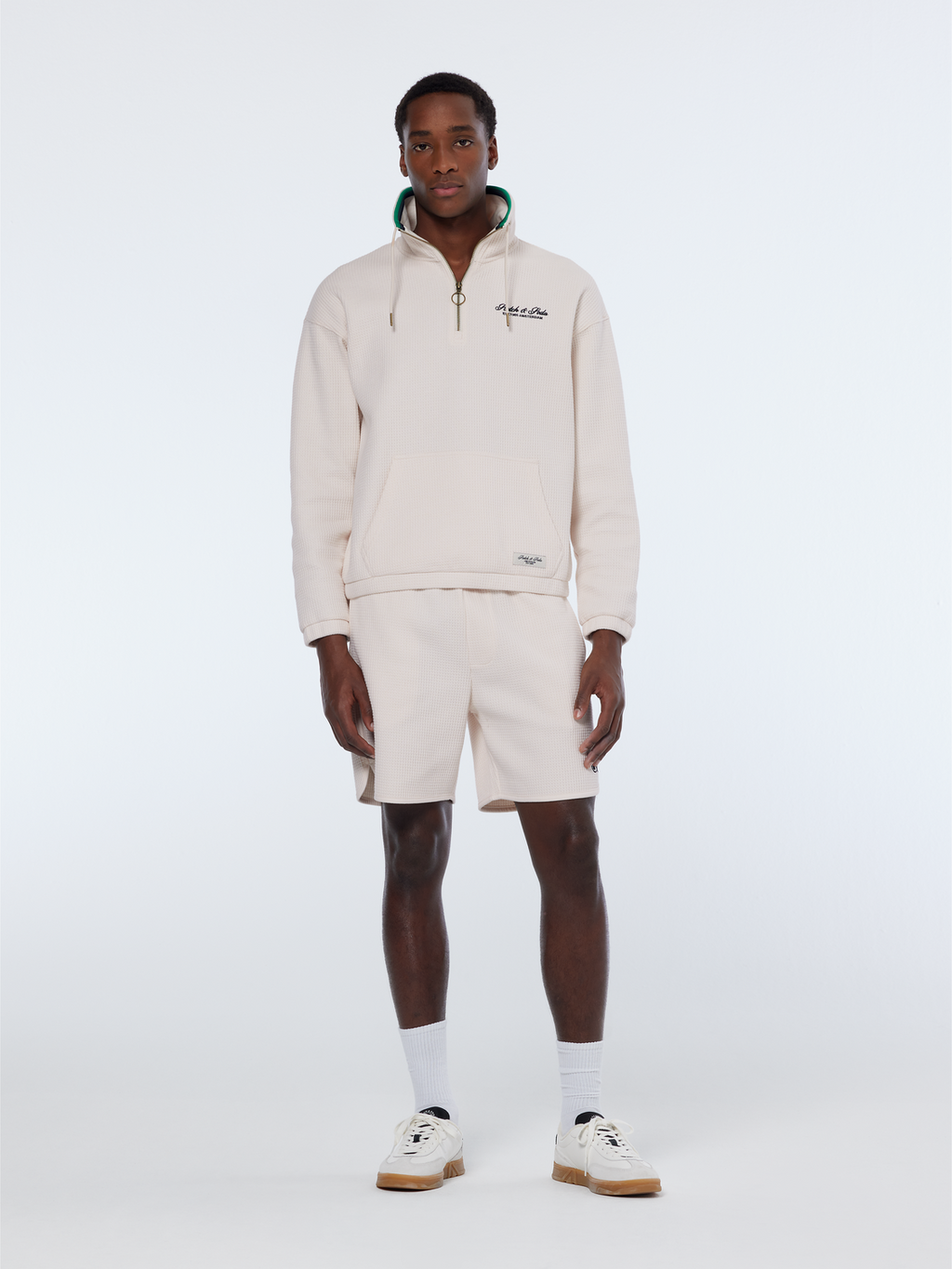Relaxed Fit Sporty Waffle Bermuda Short