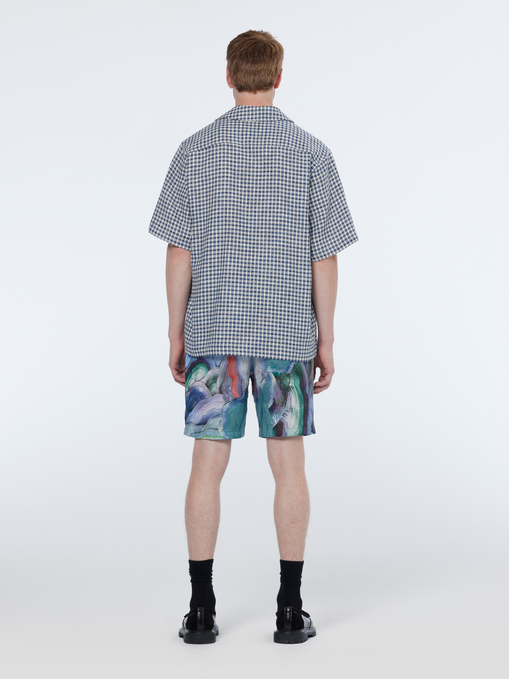Jacquard Relaxed Fit Short Sleeve Shirt