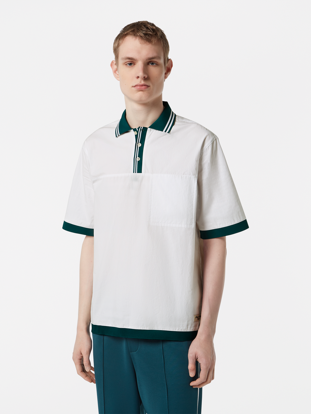 Relaxed Fit Poplin Contrast Polo