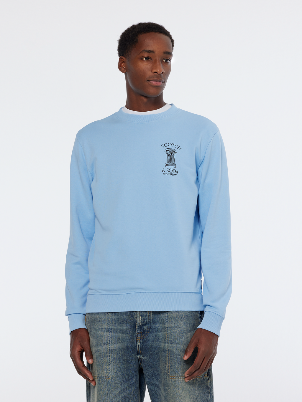 Sweat-shirt à motif de colonne