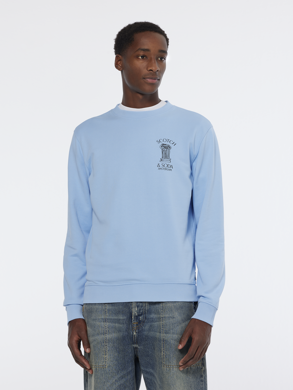 Sweat-shirt à motif de colonne