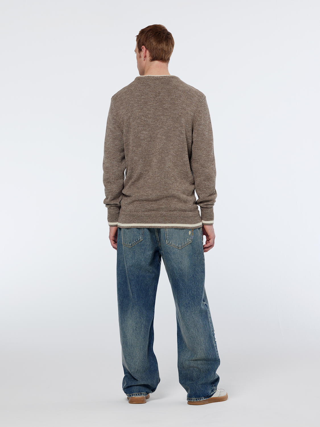 Regular Fit Melange Crewneck Pullover