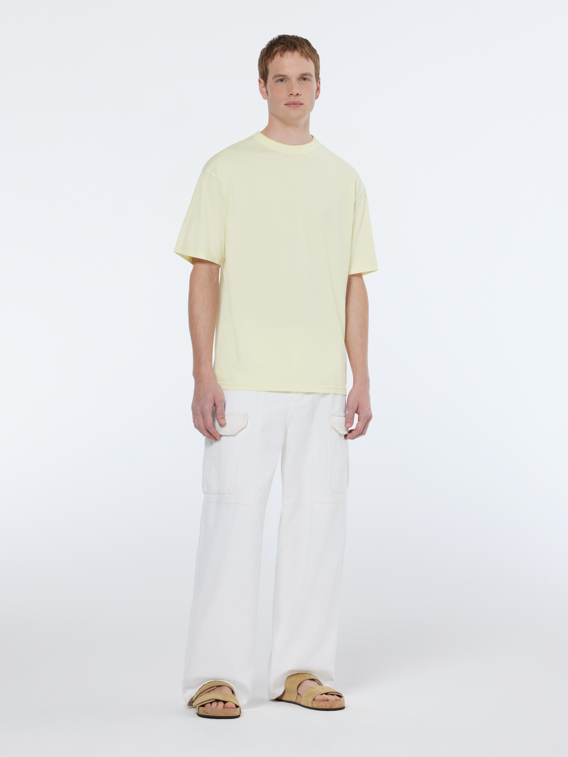 The Daze Loose Fit Cargo Jeans | Faded White