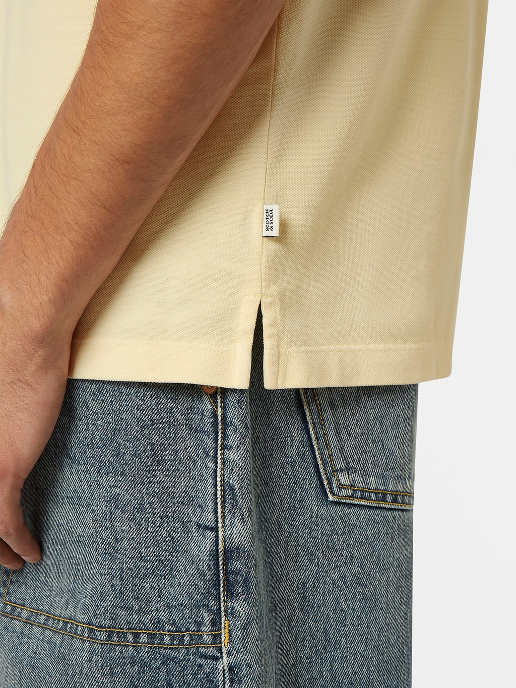 Garment Dye Pique Front Pocket Polo