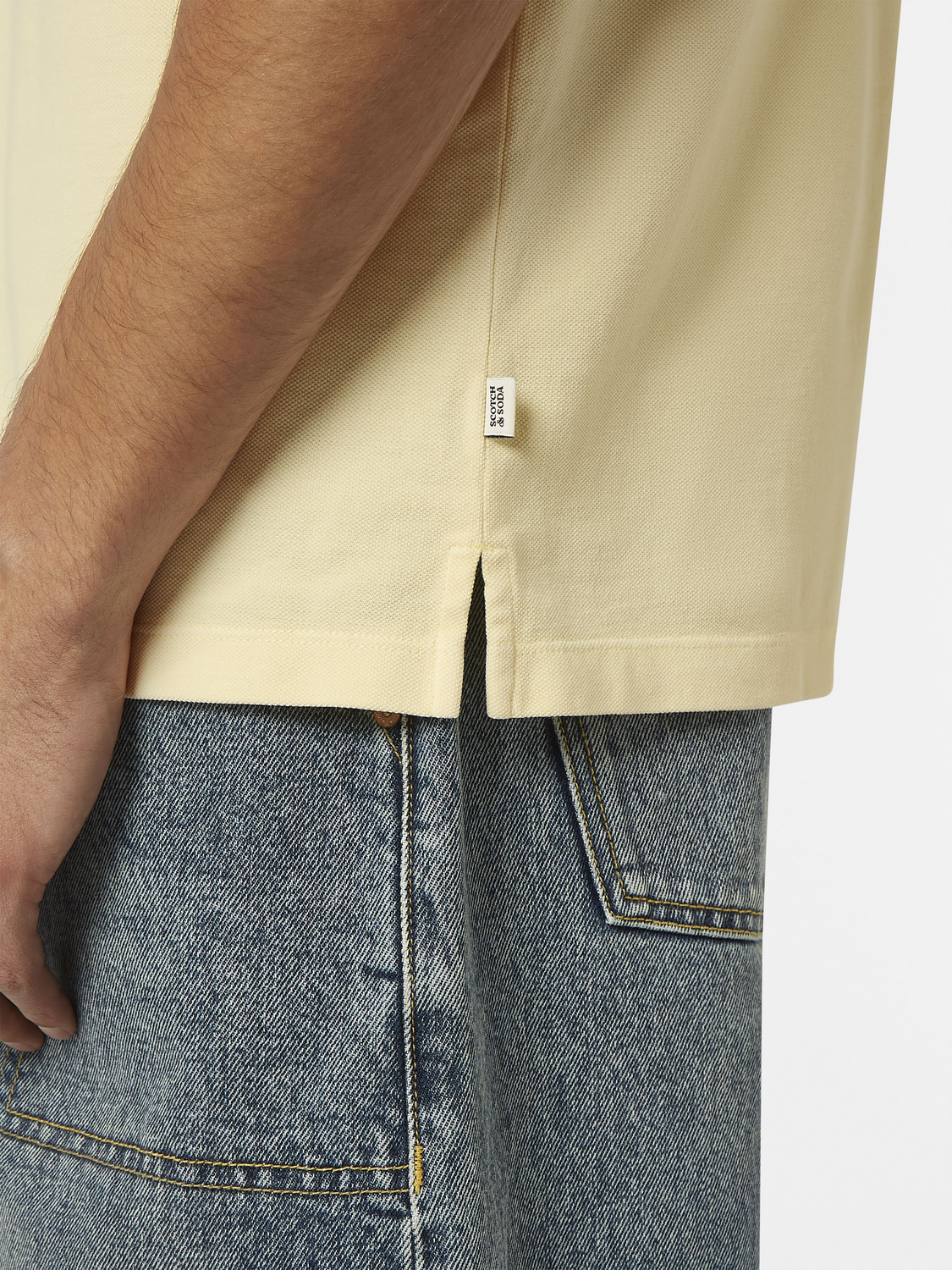 Garment Dye Pique Front Pocket Polo