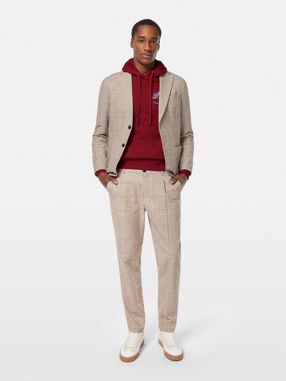 Blake Pleated Cotton-Linen Yarn-Dyed Chino