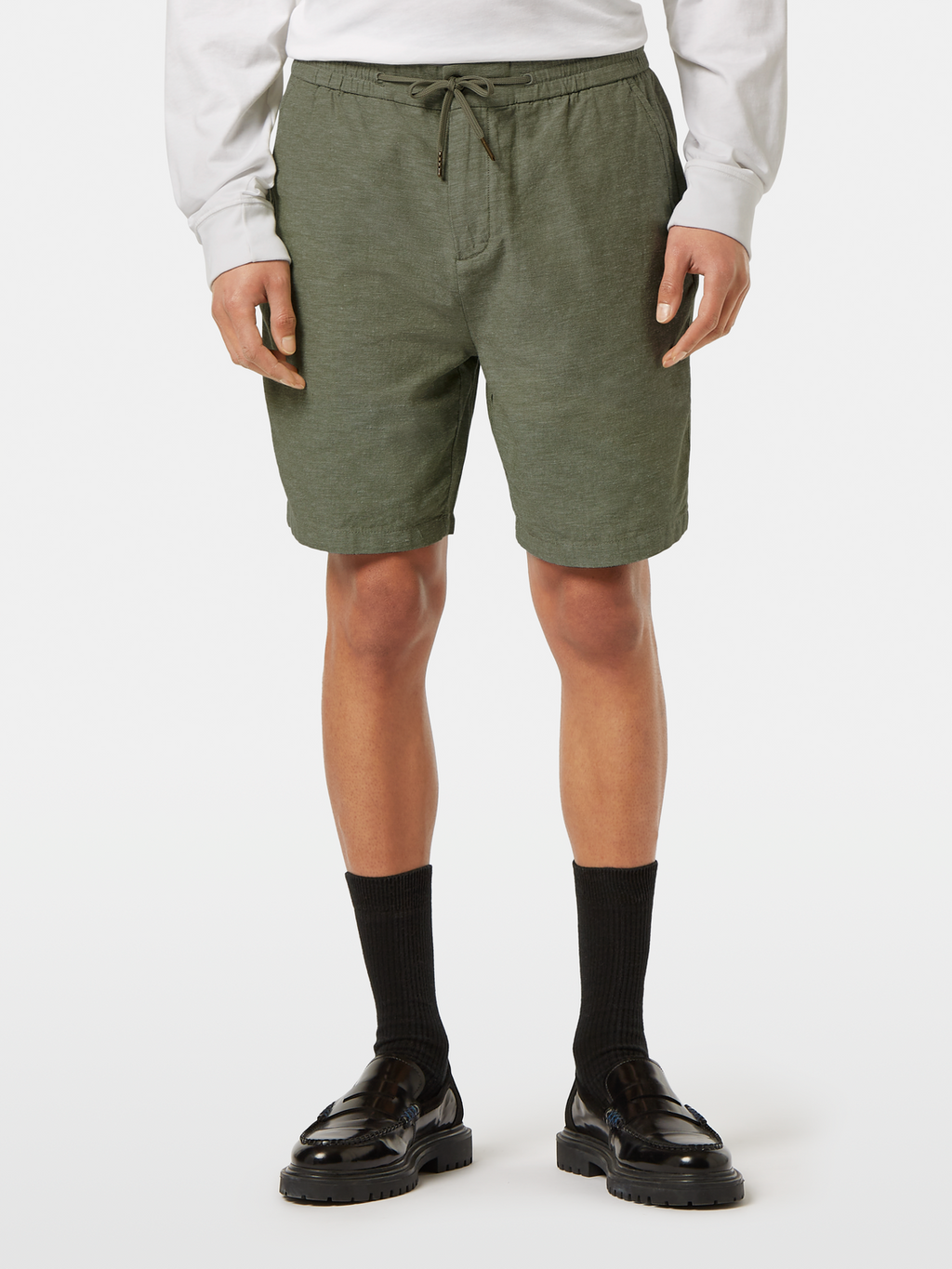 Fave Cotton-Linen Twill Bermuda