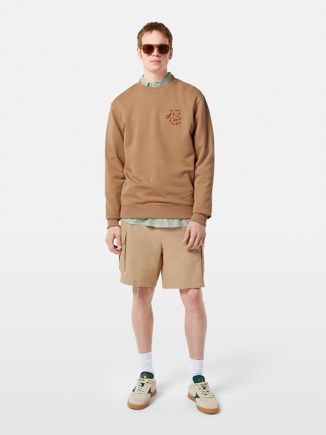 Relaxed-Fit Cotton-Linen Cargo Short