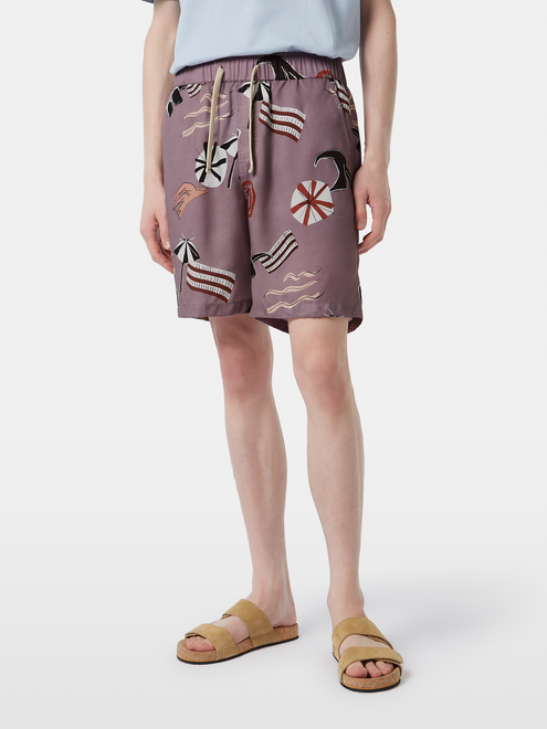 Fave Relaxed-Fit Printed Tencel Bermuda Short