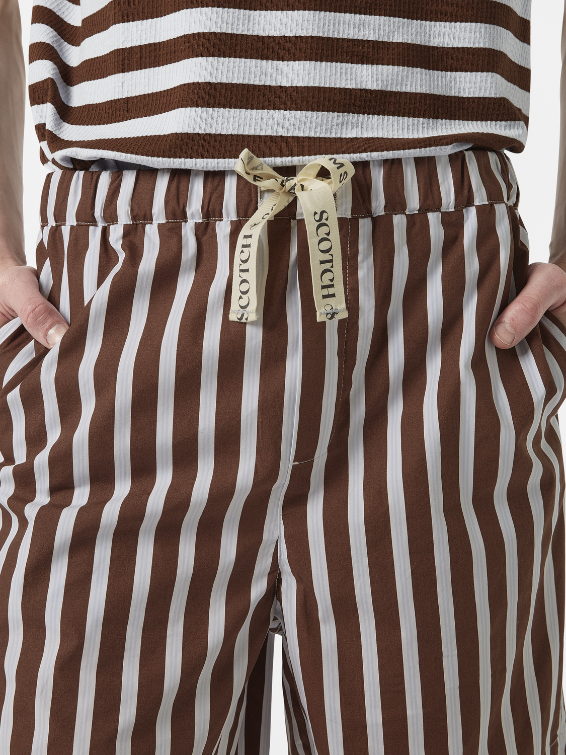 Fave Relaxed-Fit Striped Poplin Bermuda Short