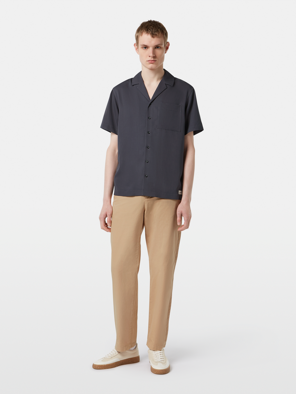 Regular-Fit Sateen Short Sleeve Shirt