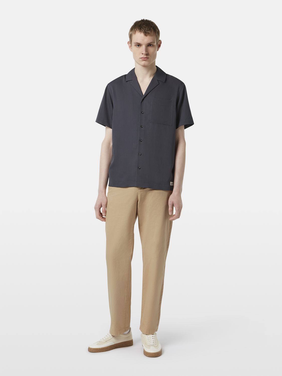 Regular-Fit Sateen Short Sleeve Shirt