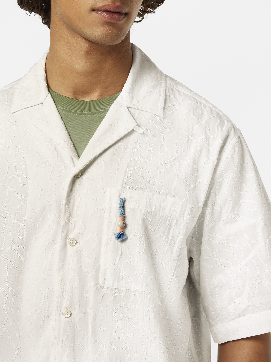 Embroidered Short Sleeve Relaxed-Fit Shirt