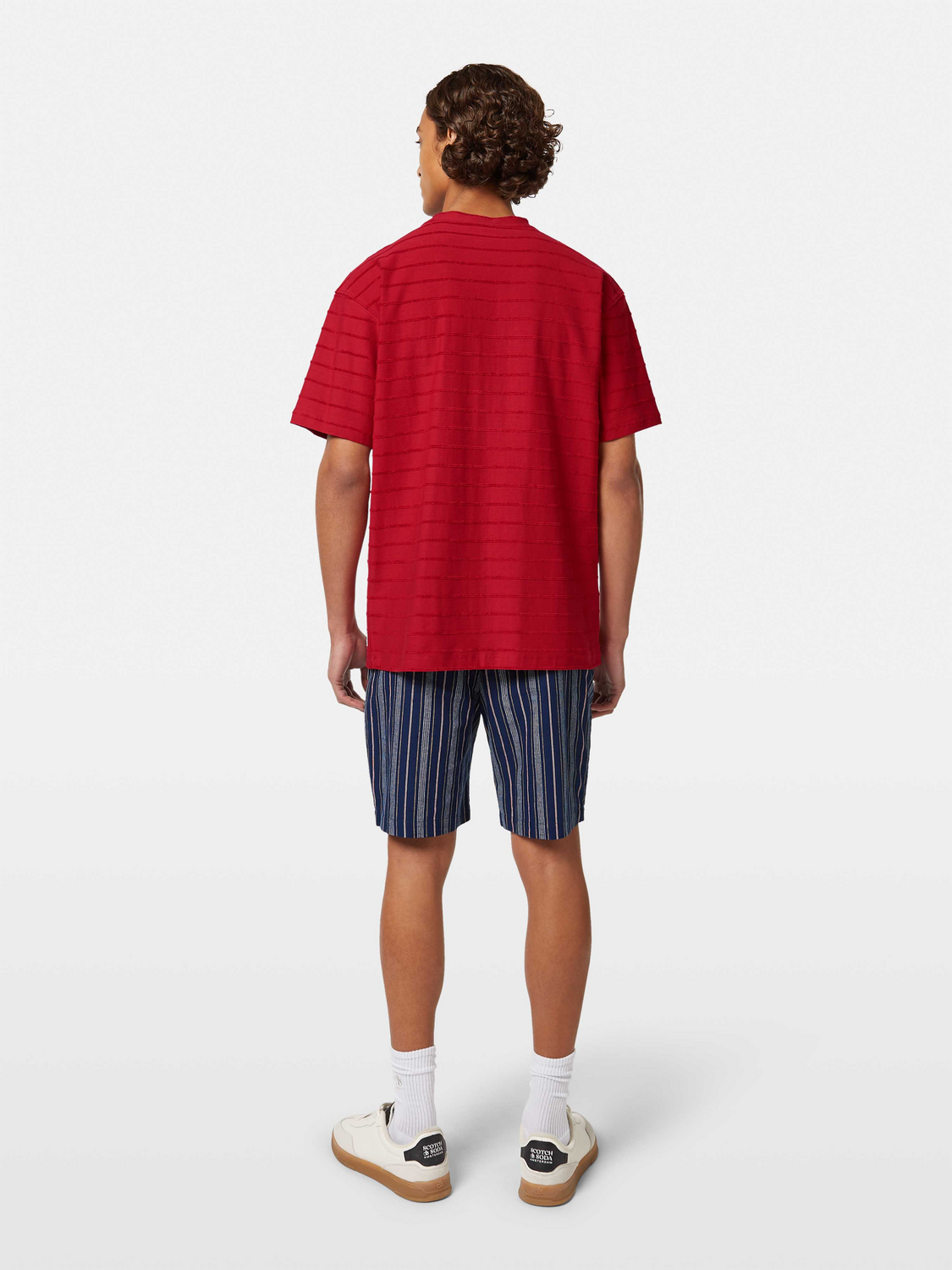 Relaxed-Fit Terrycloth Striped T-Shirt