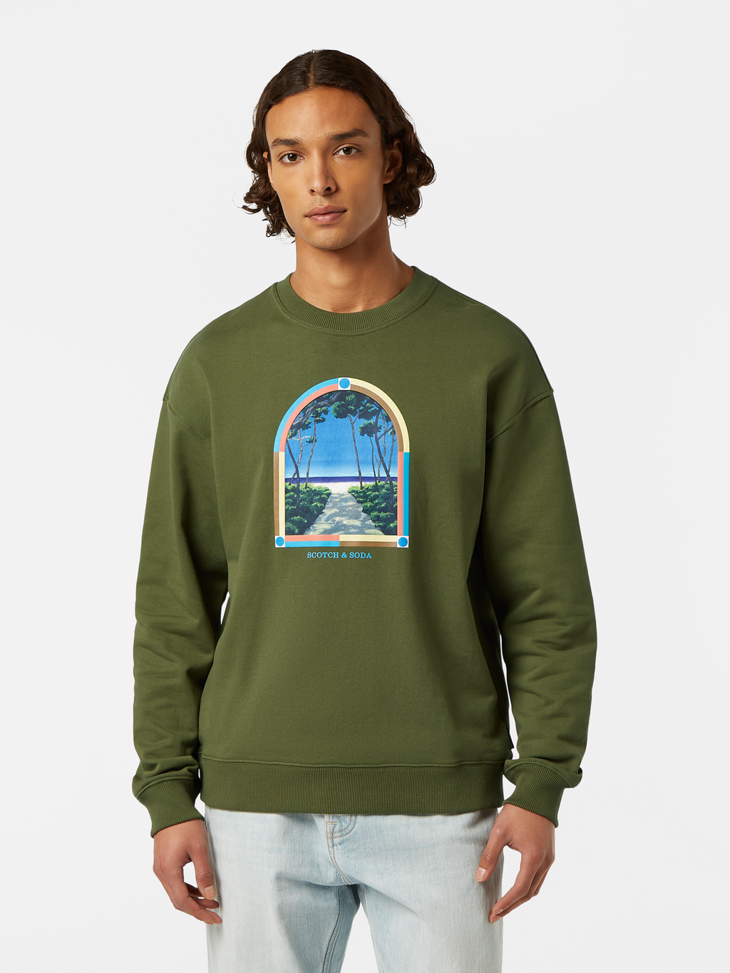 Relaxed-Fit Printed Artwork Sweatshirt