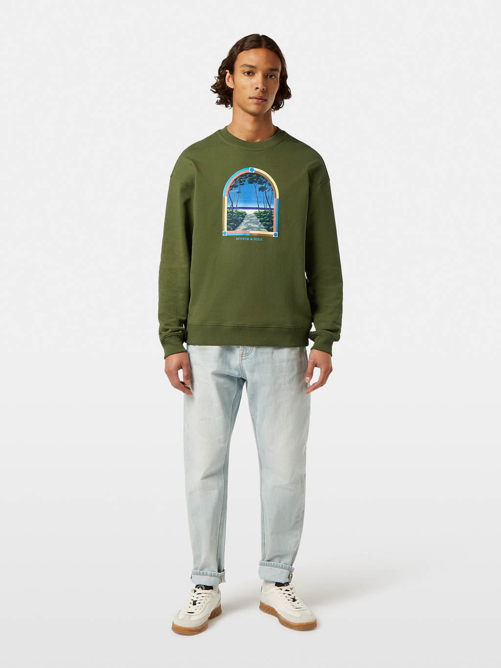 Relaxed-Fit Printed Artwork Sweatshirt