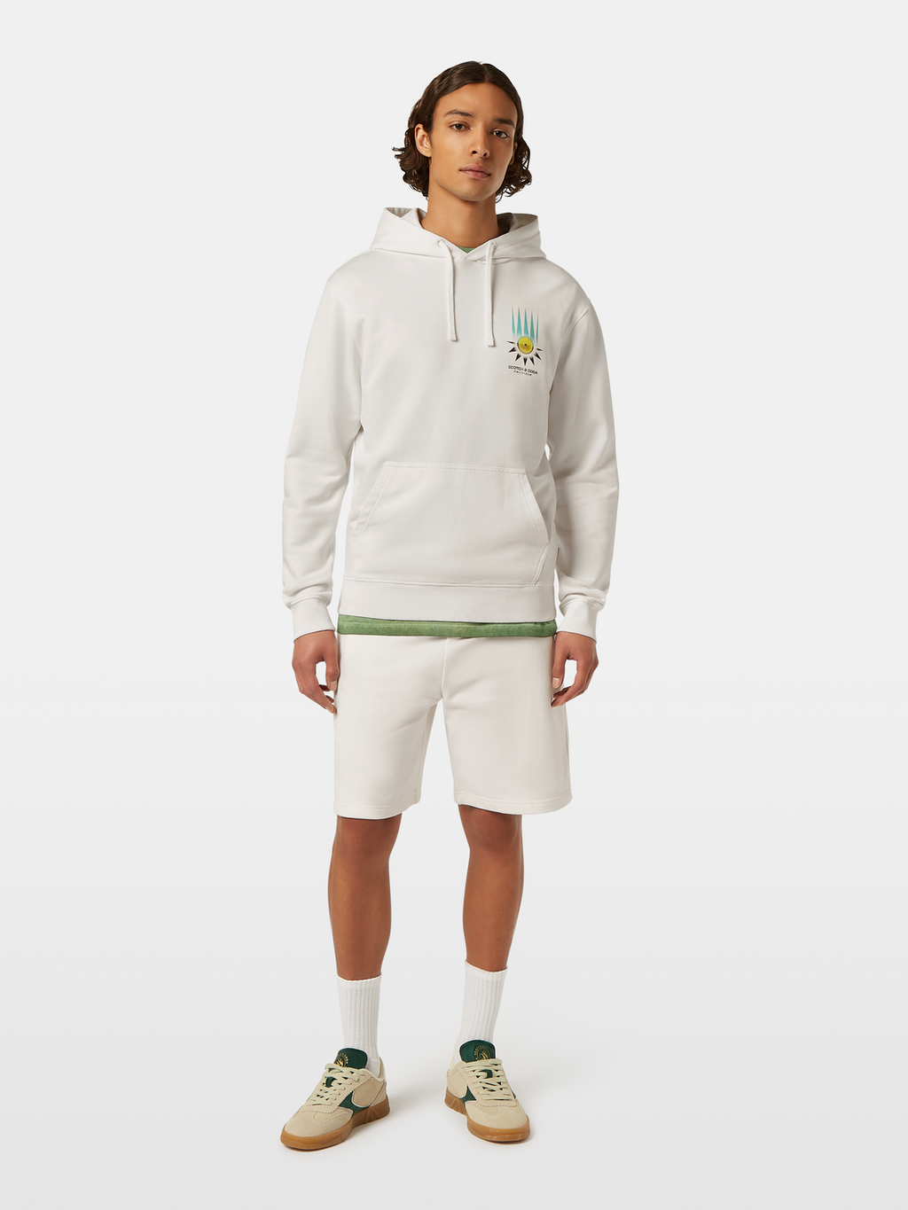 Regular-Fit Printed Artwork Hoodie
