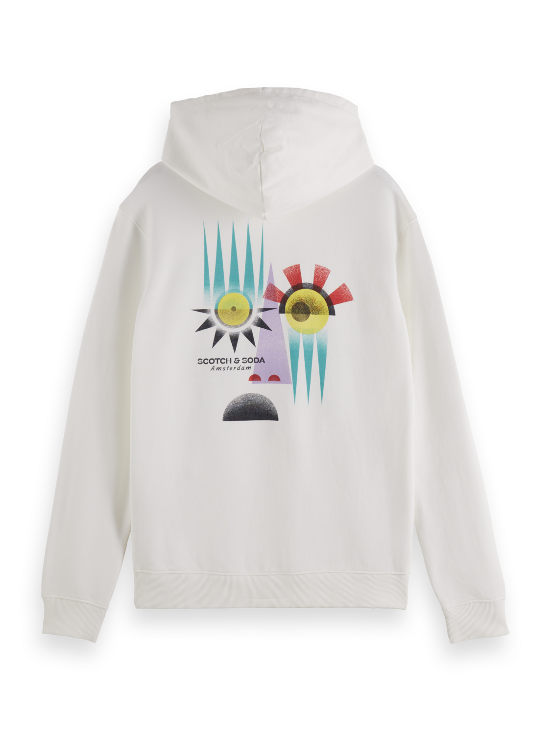 Regular-Fit Printed Artwork Hoodie