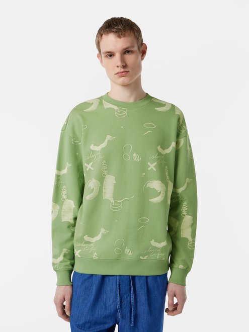 Sweat-shirt à imprimé abstrait coupe décontractée