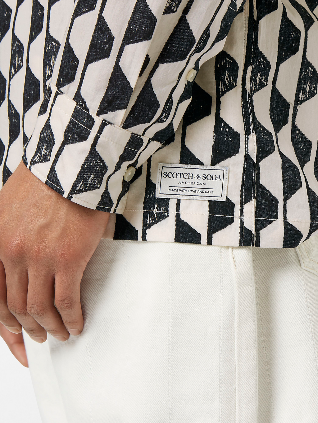 Regular-Fit Geometric Print Shirt