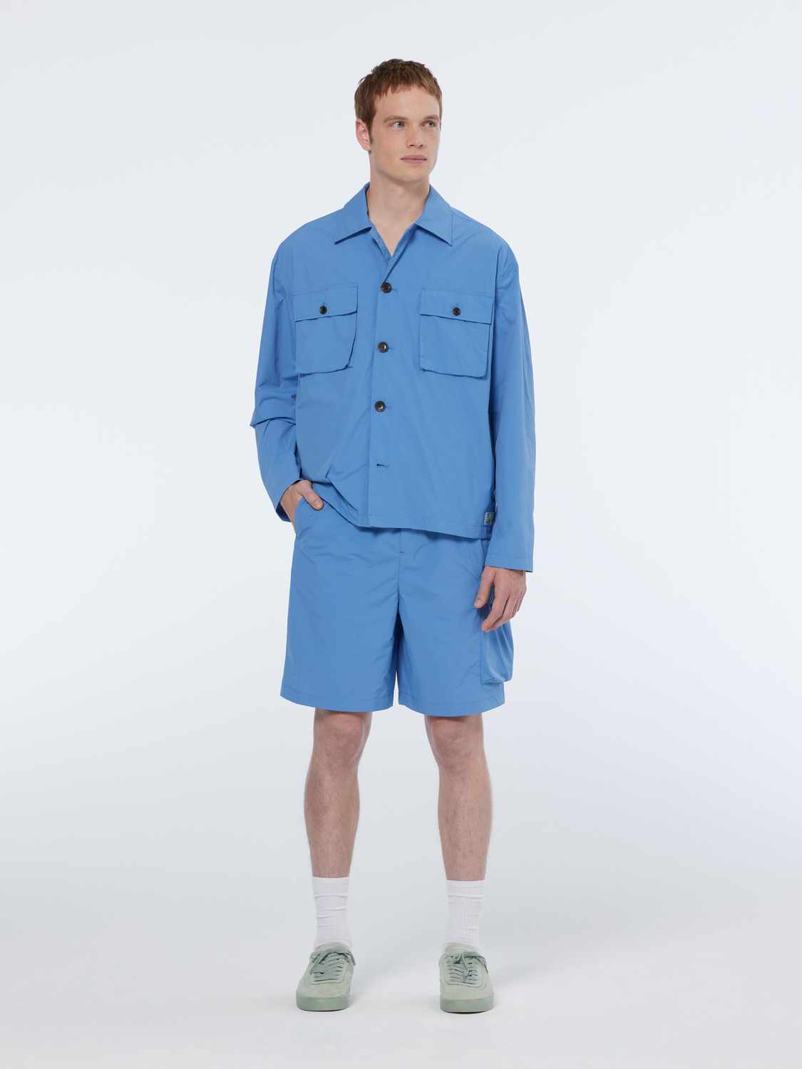 Relaxed Fit Nylon Utility Shirt