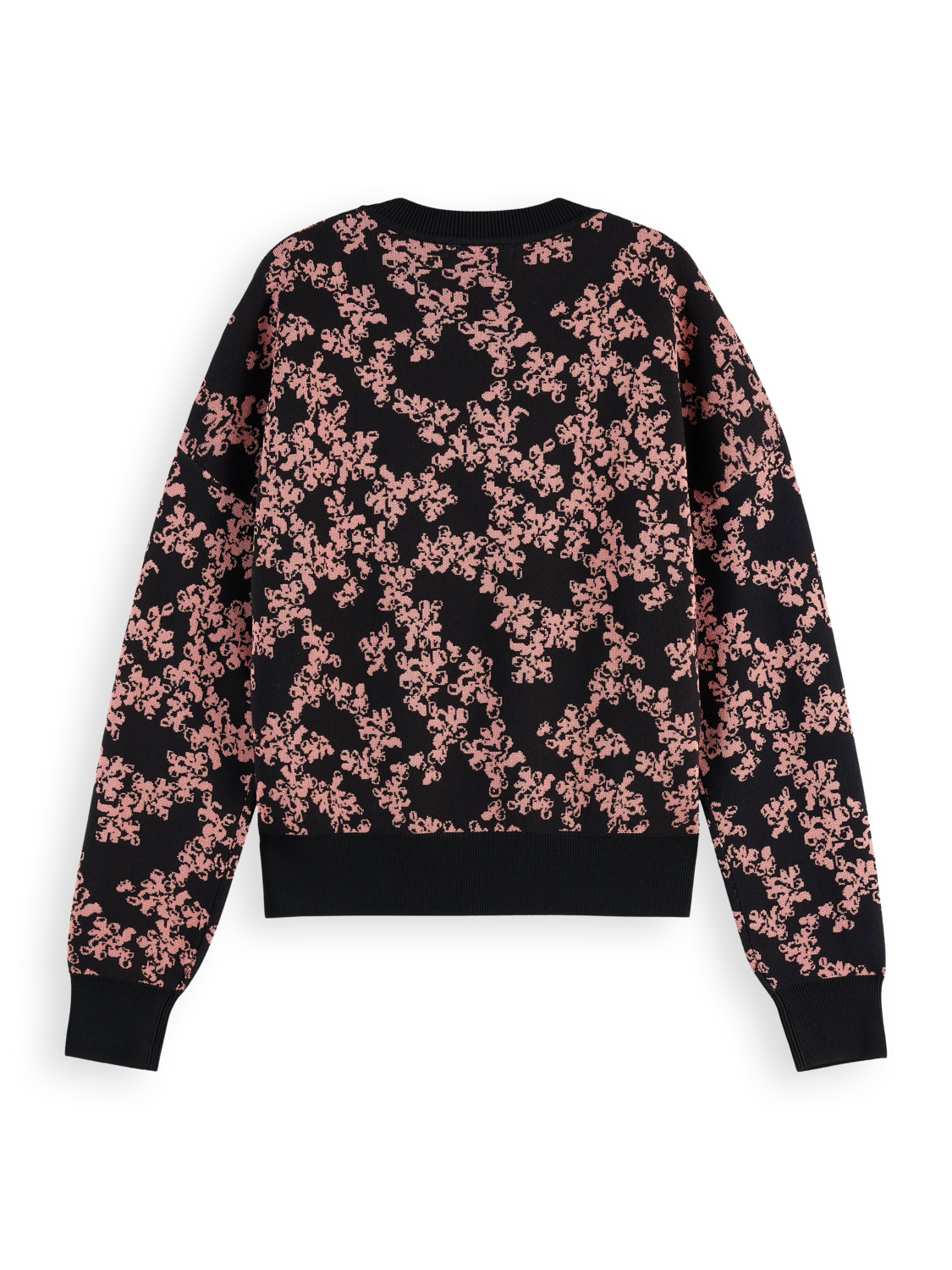 Floral Jacquard Relaxed Pullover