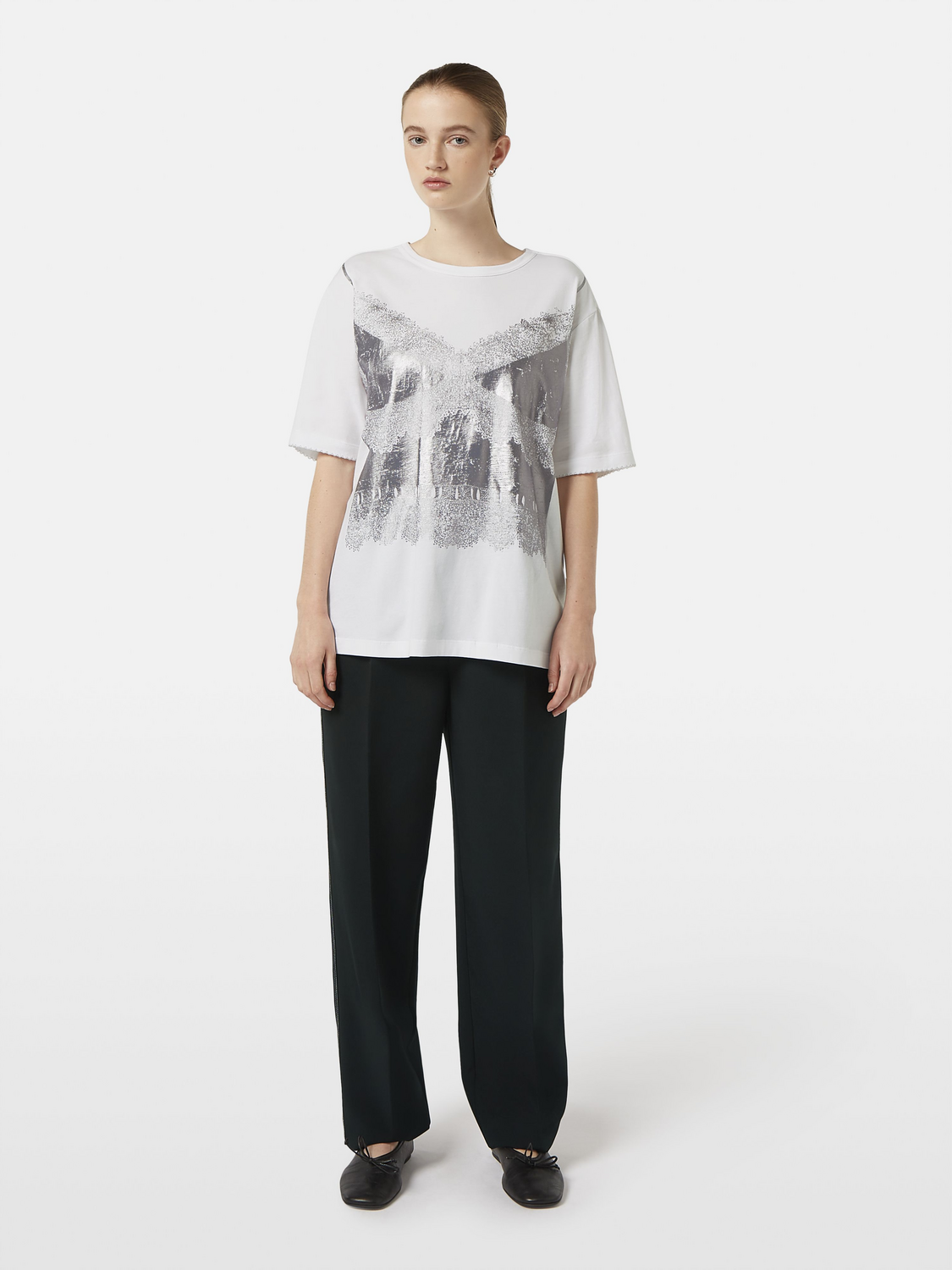 Foil Print Loose Fit T-Shirt