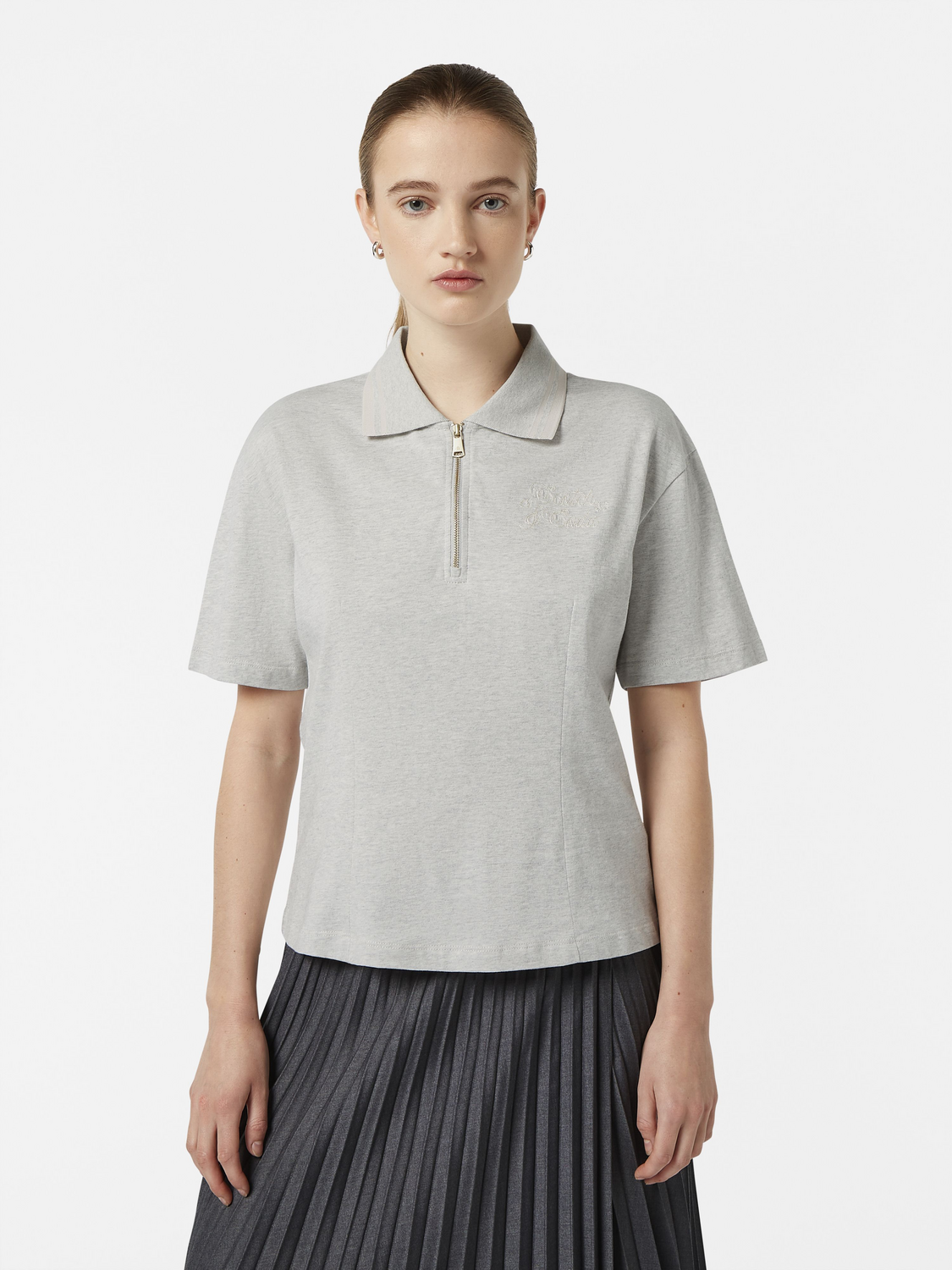Zip Up Polo Shirt