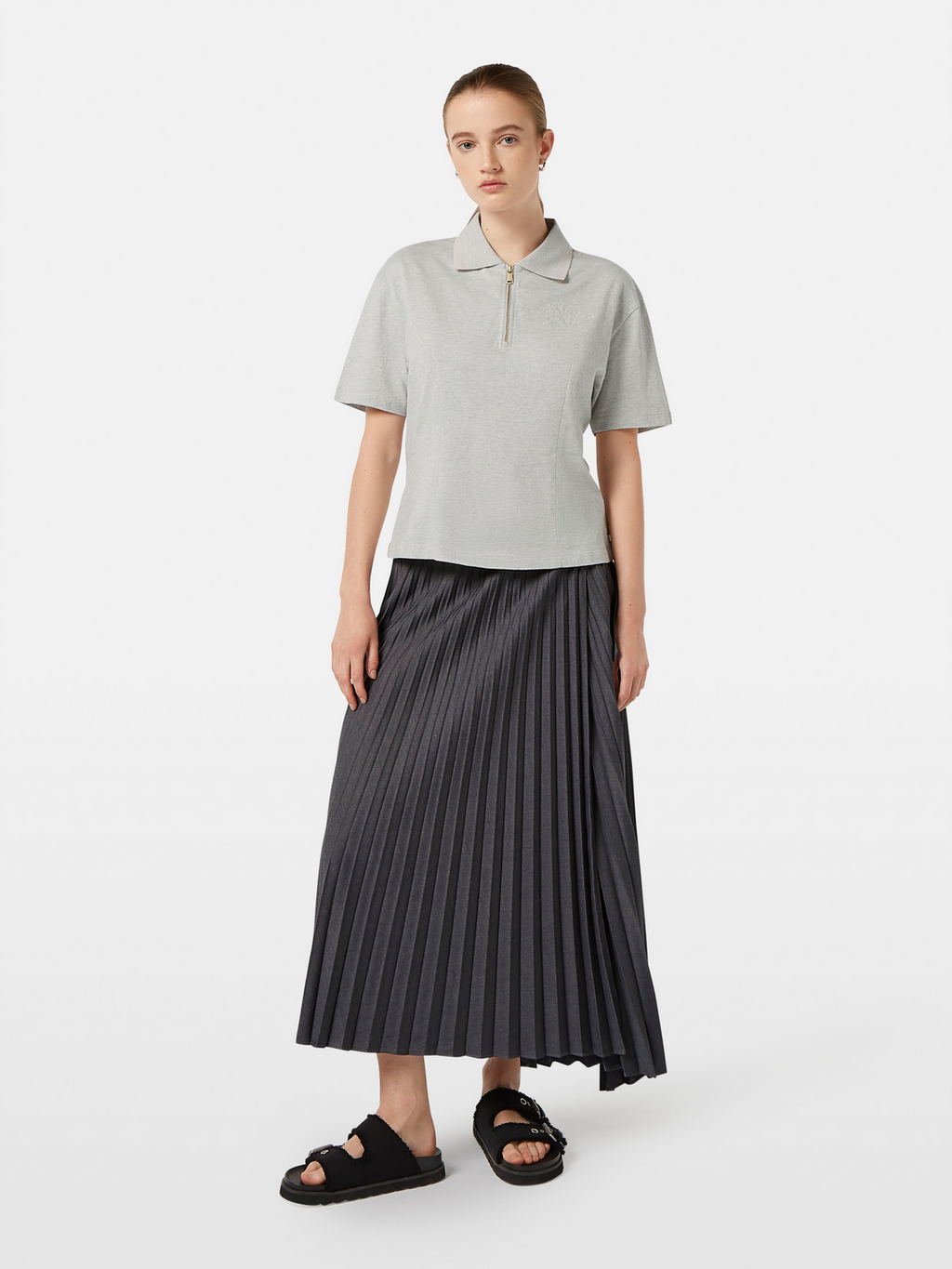 Zip Up Polo Shirt