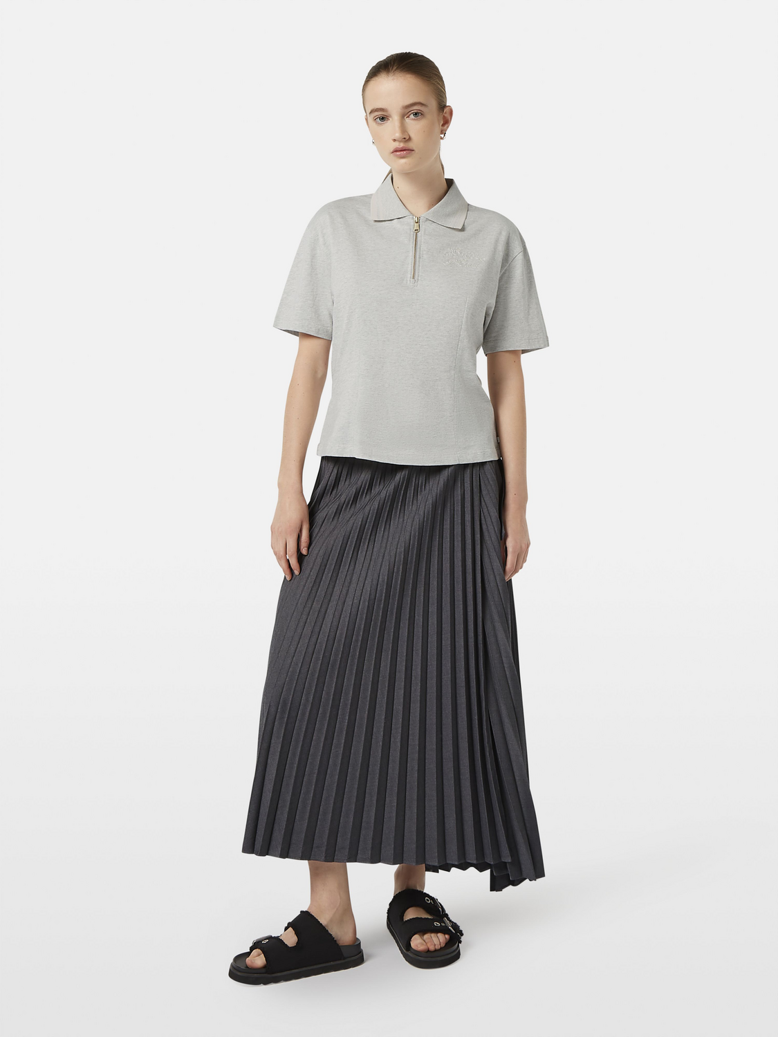 Zip Up Polo Shirt