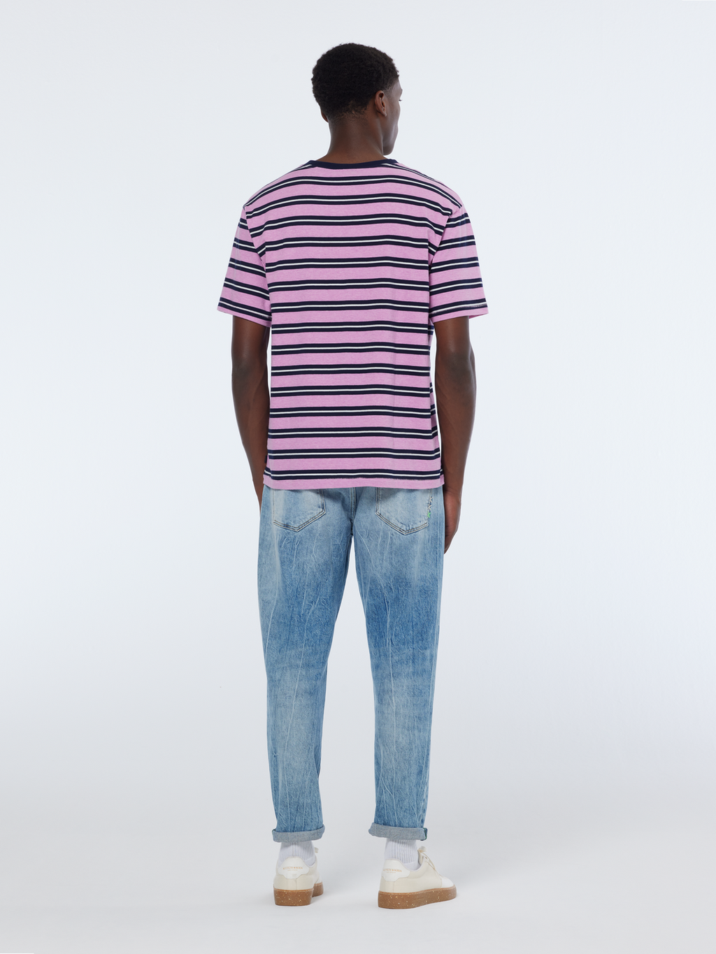 Yarn-Dyed Relaxed Fit Stripe T-Shirt