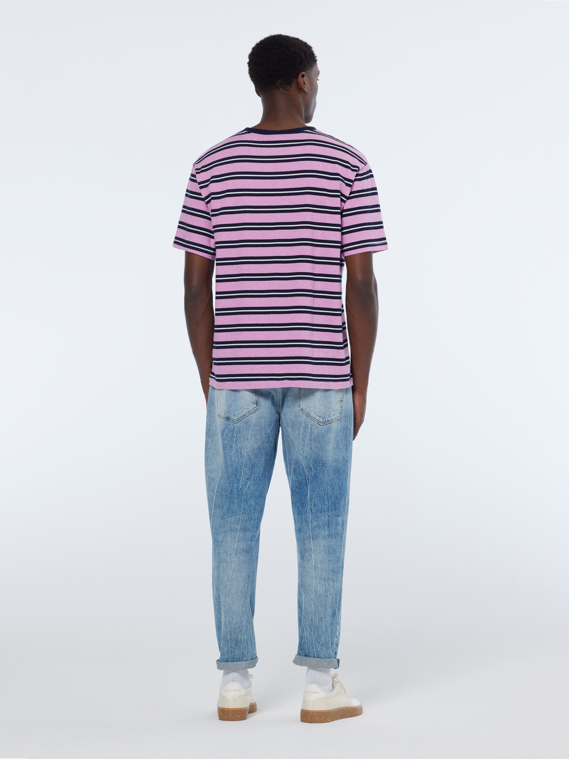 Yarn-Dyed Relaxed Fit Stripe T-Shirt