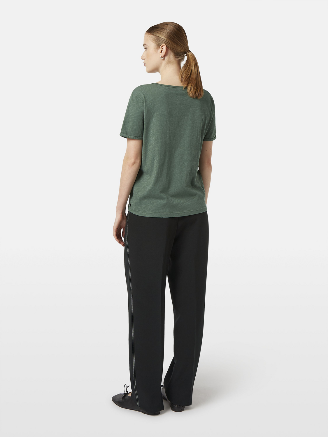 U-Neck Slub Regular Fit T-Shirt