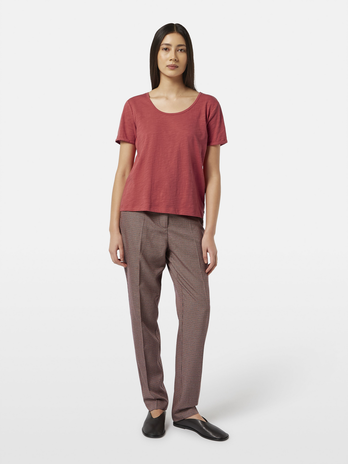U-Neck Slub Regular Fit T-Shirt