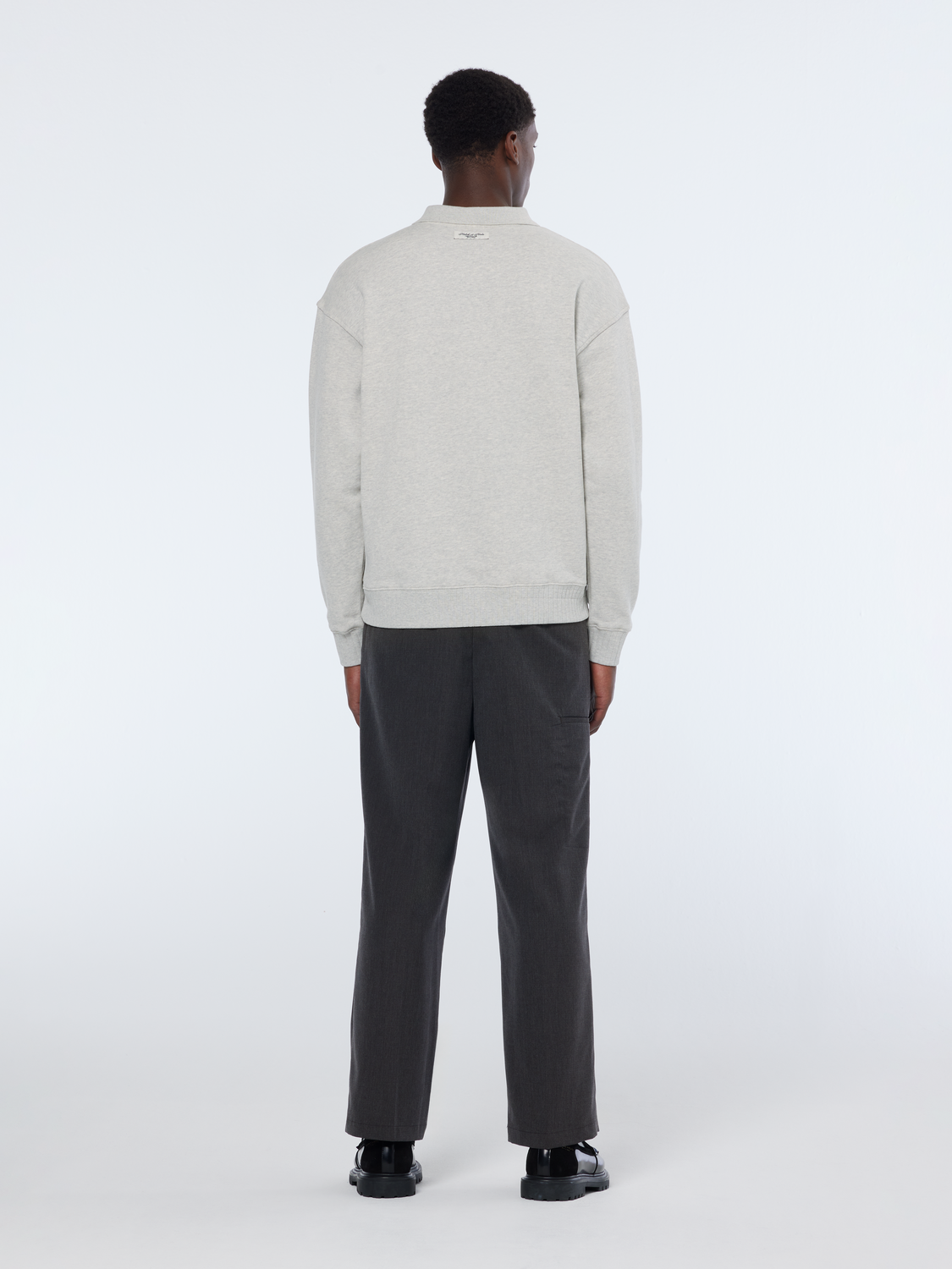 Pocket Detail Wide Fit Melange Chino