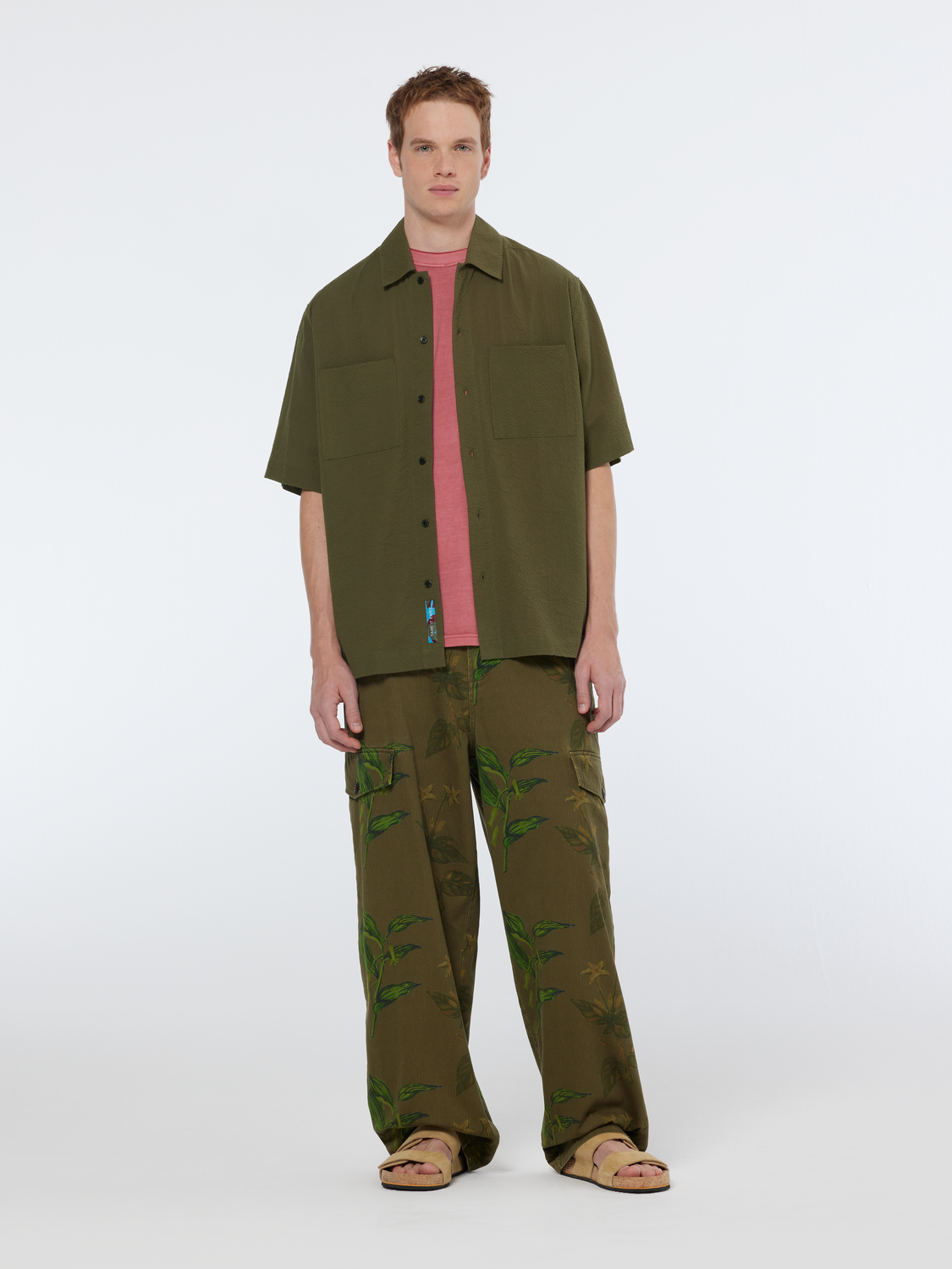 Daze Structured Printed Wide Fit Cargo Pant