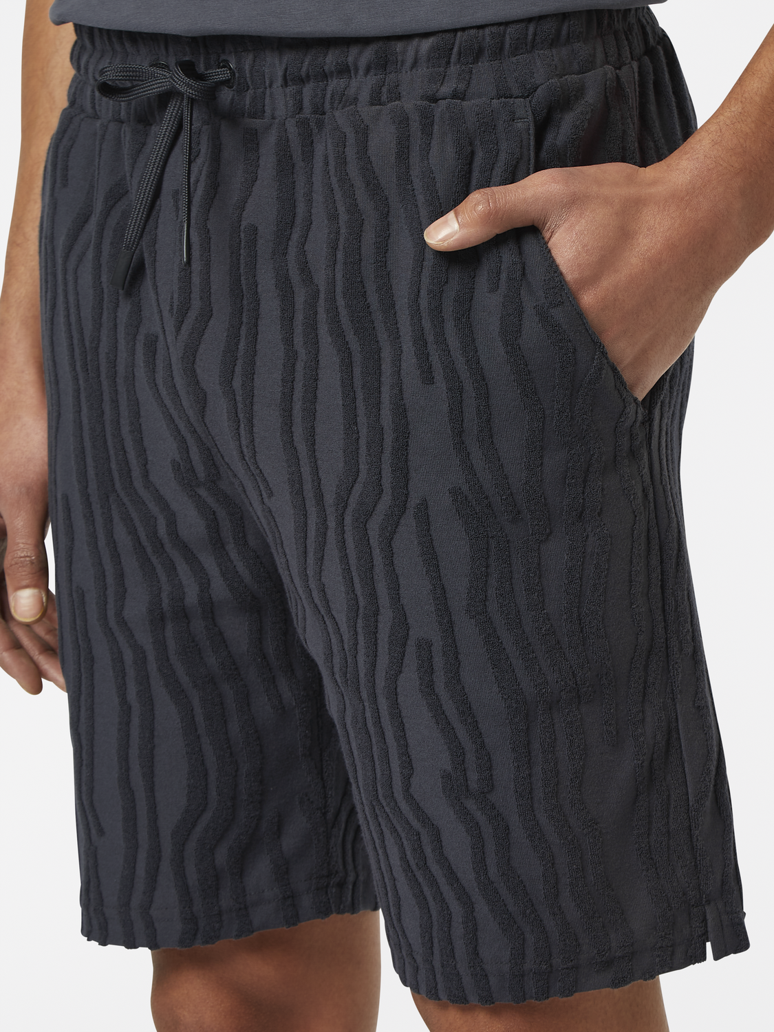 Cotton Terrycloth Jacquard Shorts