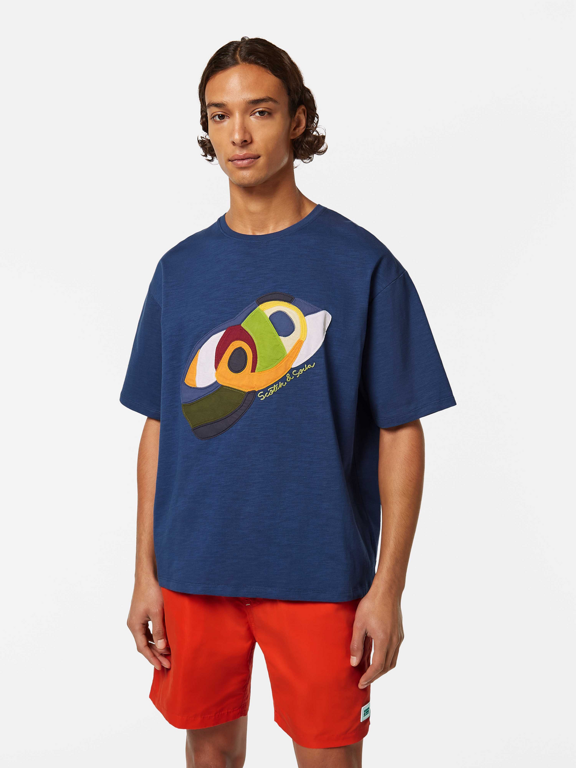 Loose-Fit Applique Artwork T-Shirt