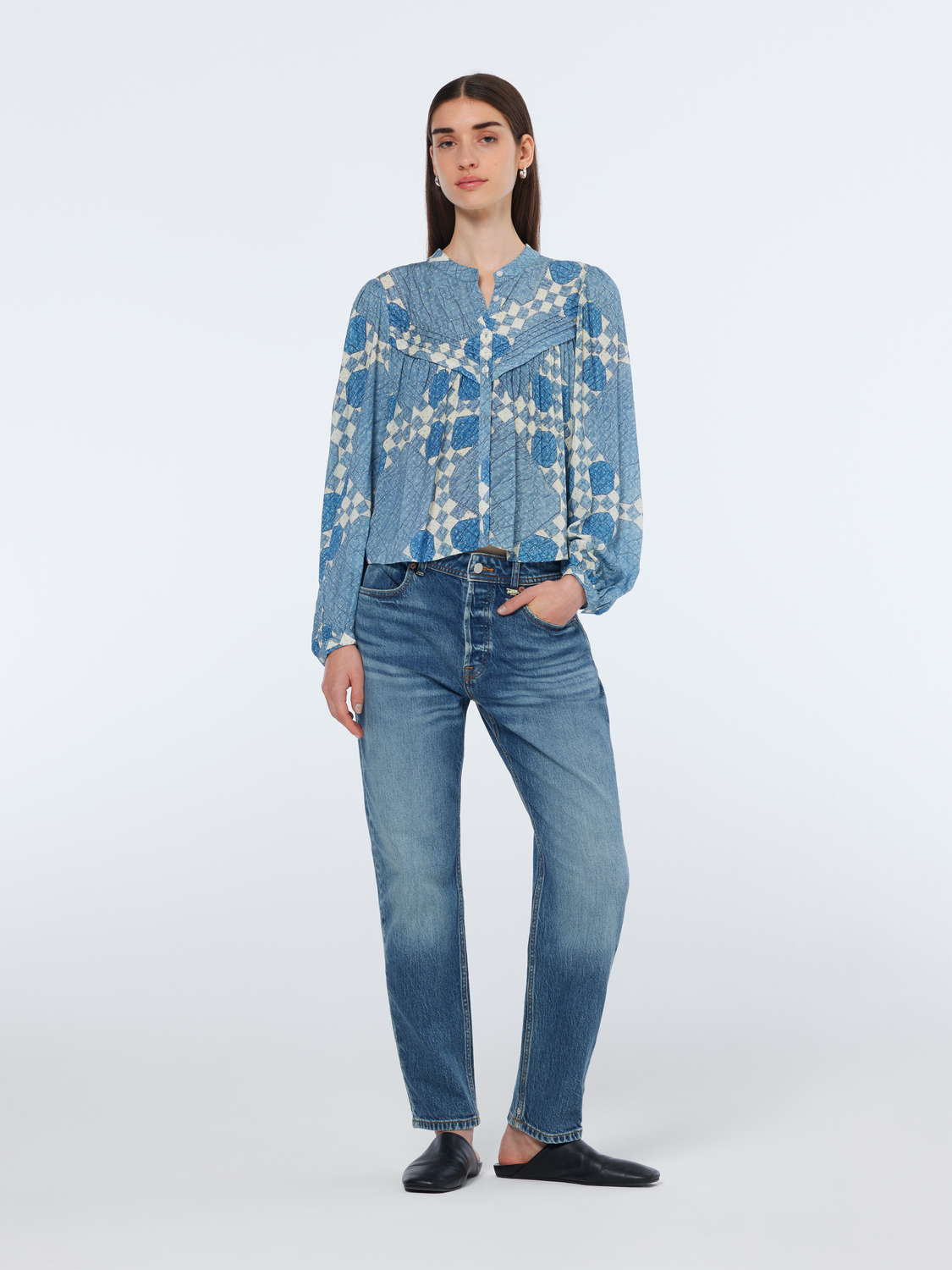 Quilted Pintuck Shirt