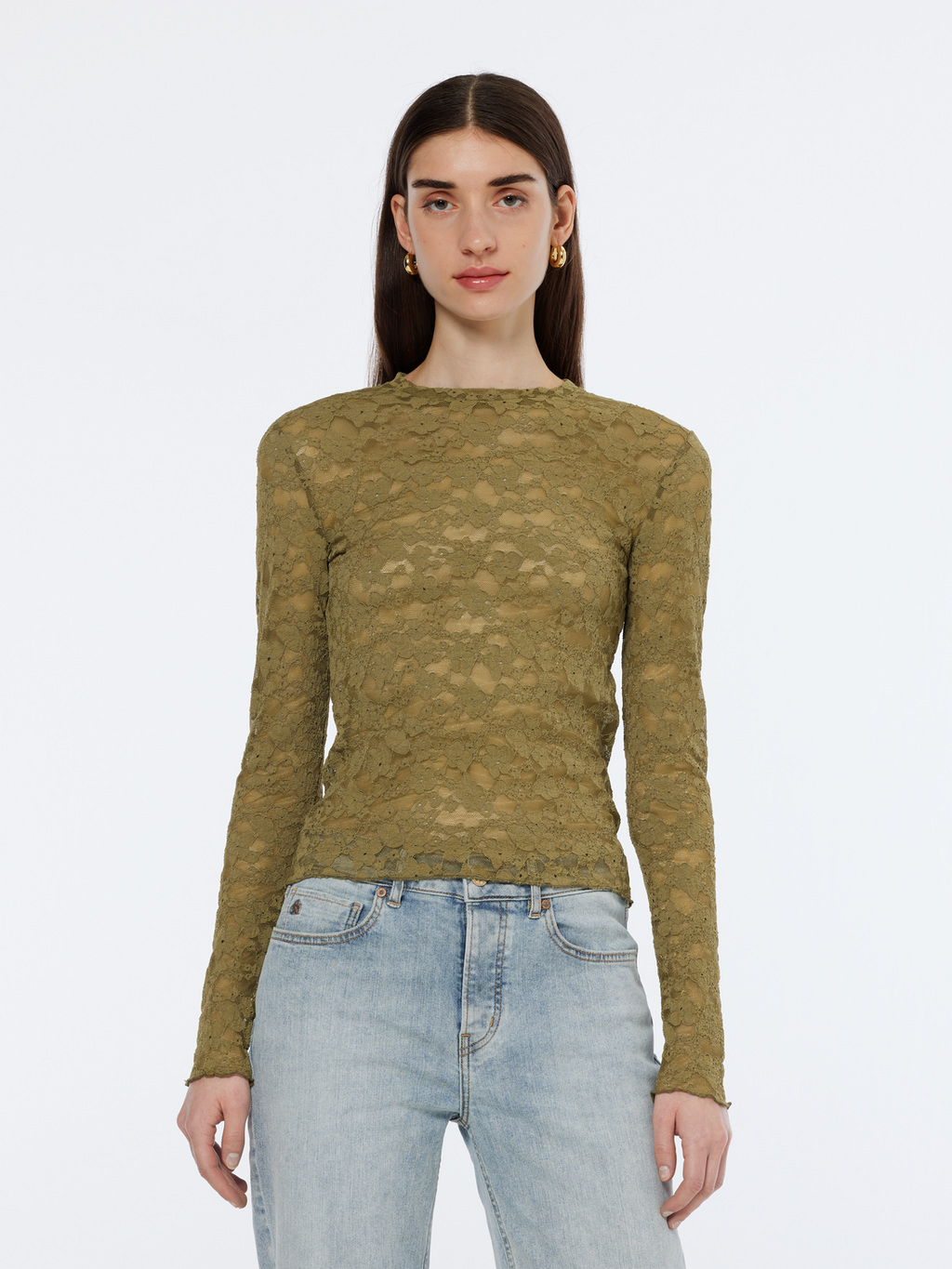 Floral Lace Long Sleeve Shirt