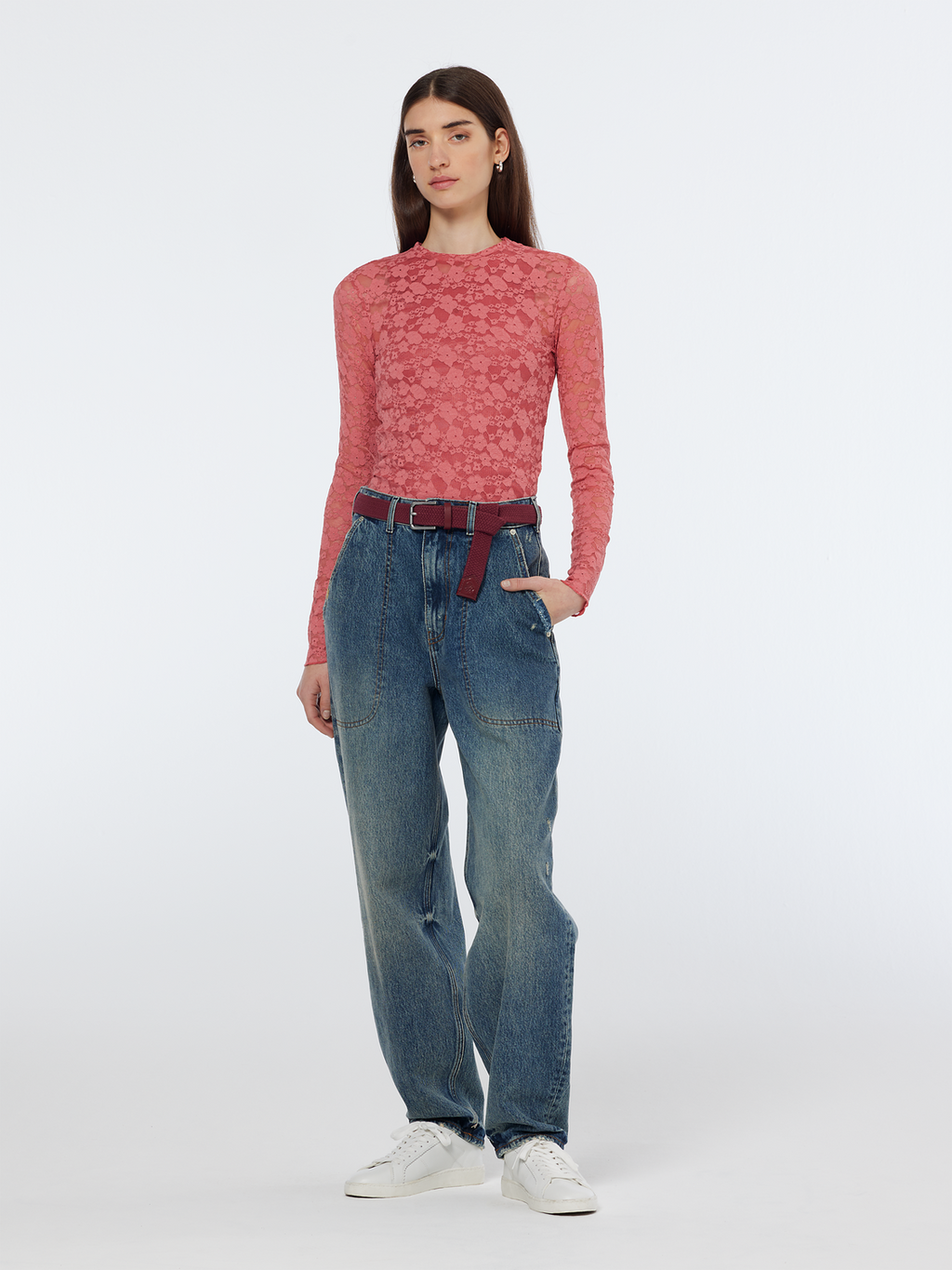 Floral Lace Long Sleeve Shirt