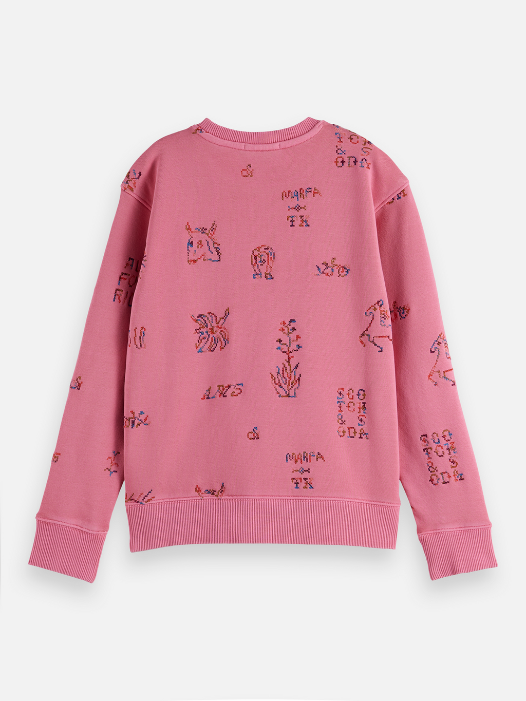 Crossstitch Embroidered Relaxedfit Sweatshirt