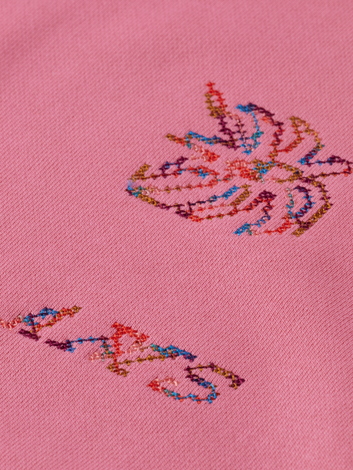 Crossstitch Embroidered Relaxedfit Sweatshirt