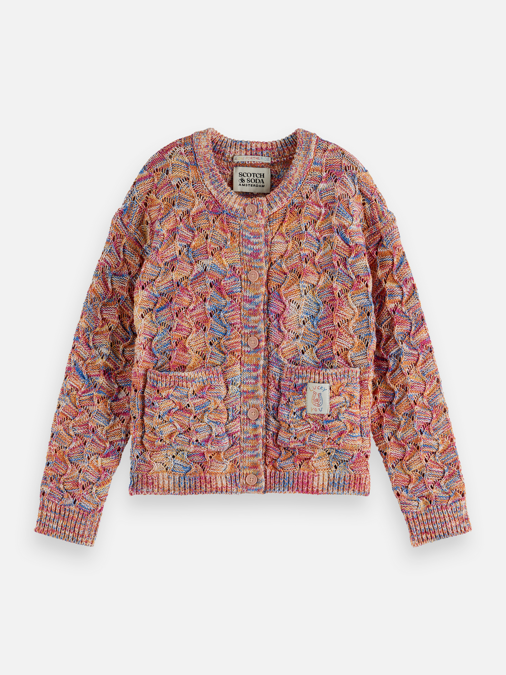 トップス DICH HENDERSON MOTER CARDIGAN Girls' Multicolor Oversized Cardigan– Scotch & Soda