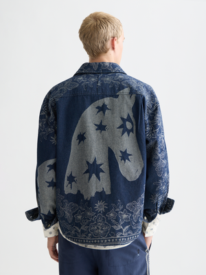 Surchemise jacquard en jean