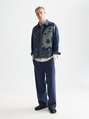 Surchemise jacquard en jean