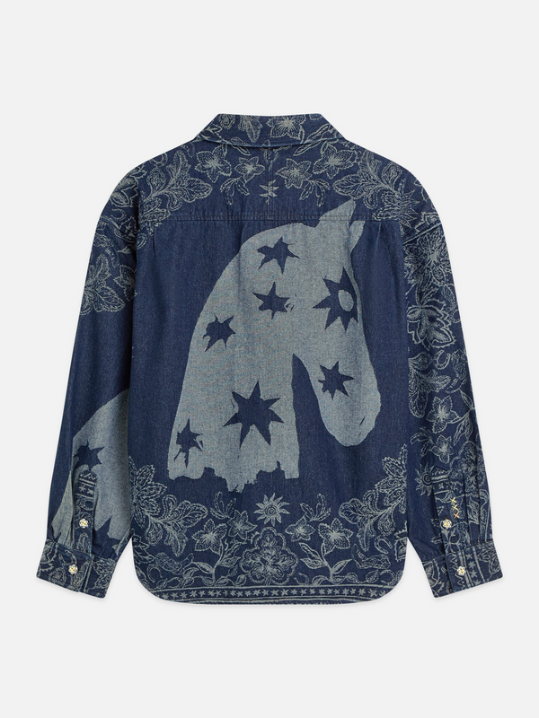 Surchemise jacquard en jean